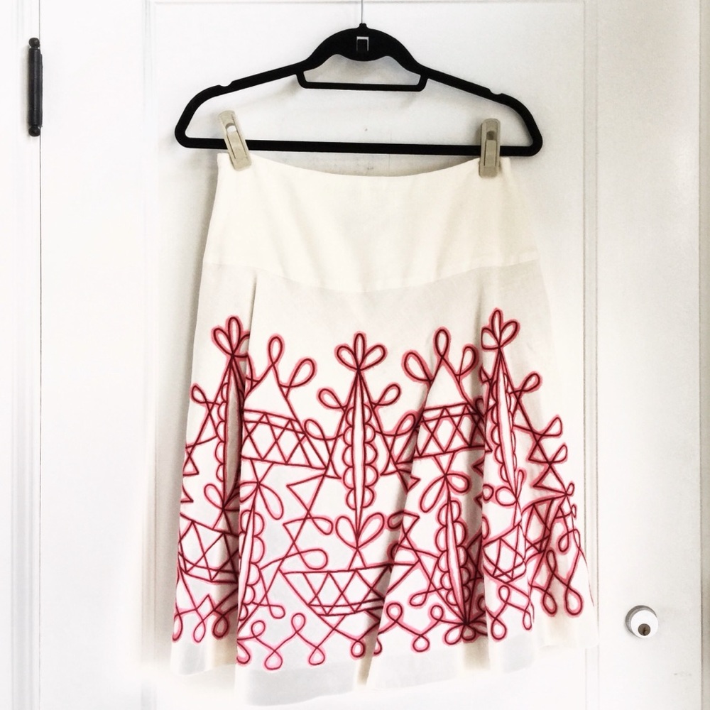 Folkloric boho embellished skirt